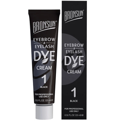 Bronsun Brow and Lash Cream Dye - Black #1, 15ml